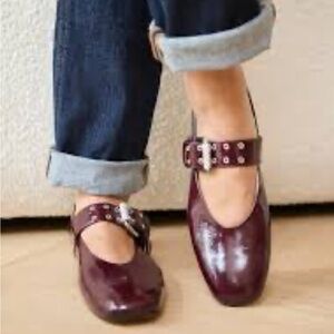 Zara buckle ballet flats